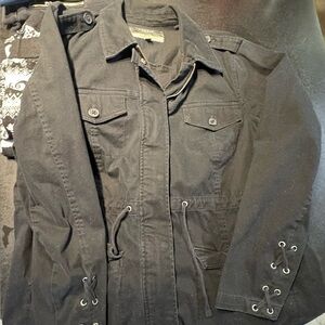 Torrid black anorak with corset backing and sleeves. Size 1.